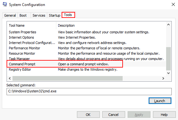 msconfig