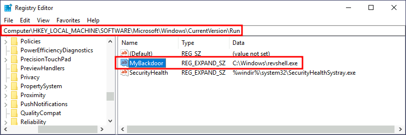 startup folder run